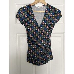 Boden Wrap Shirt Size US 2 Stretch Knit Vneck